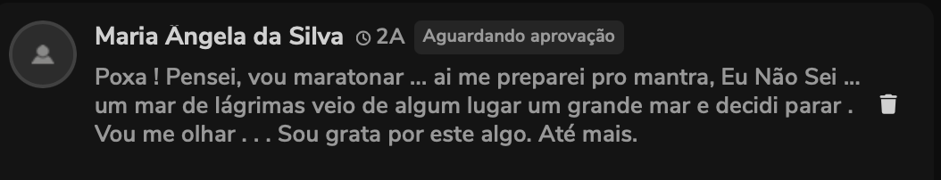Depoimento de Maria Ângela da Silva